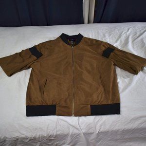 Forever 21 - Brown Faux Suede Bomber Jacket